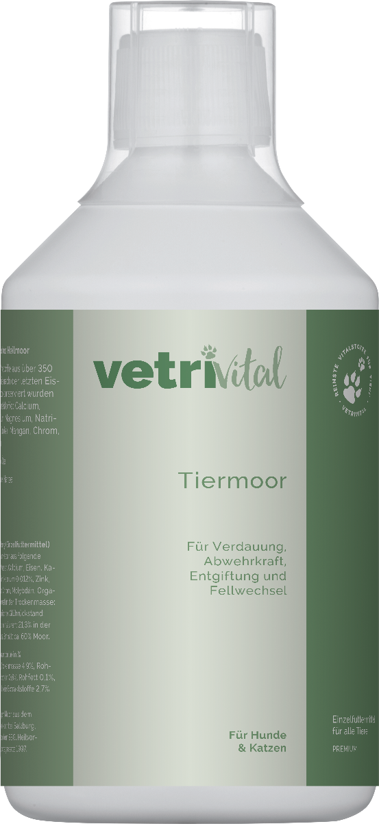 Tiermoor für Hunde und Katzen - Für Verdauung, Abwehrkraft, Entgiftung und Fellwechsel