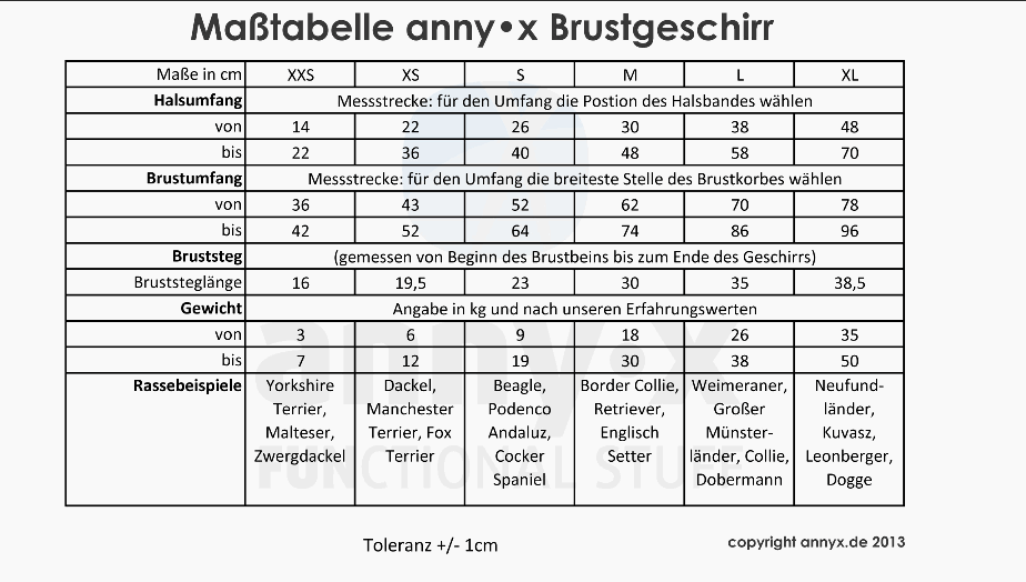 anny x Geschirr für Hunde FUN schwarz-braun