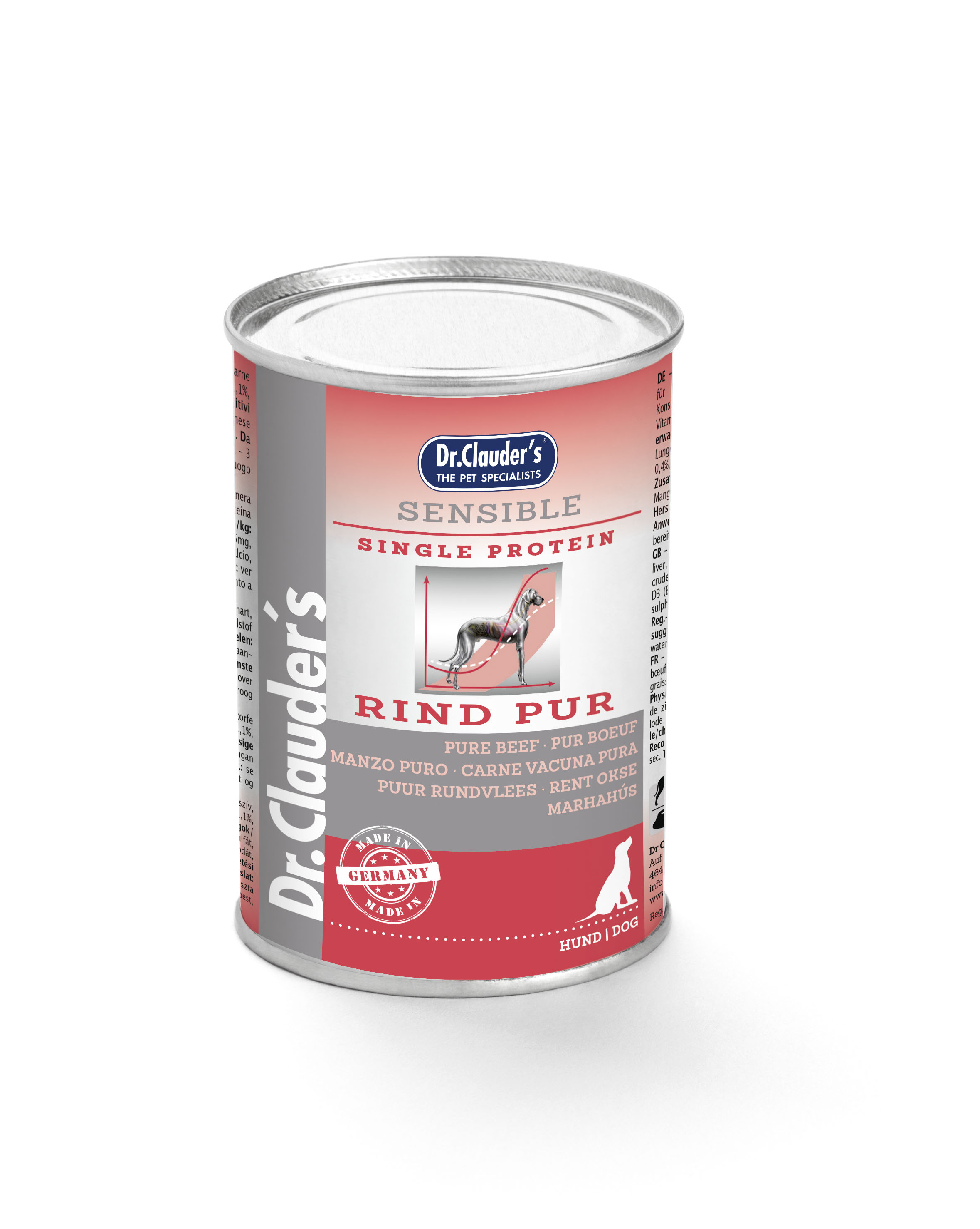 Dr.Clauders Dose Sensible Rind pur 400g für Hunde