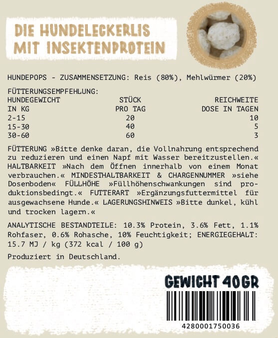 Tenetrio HUNDEPOPS Reis