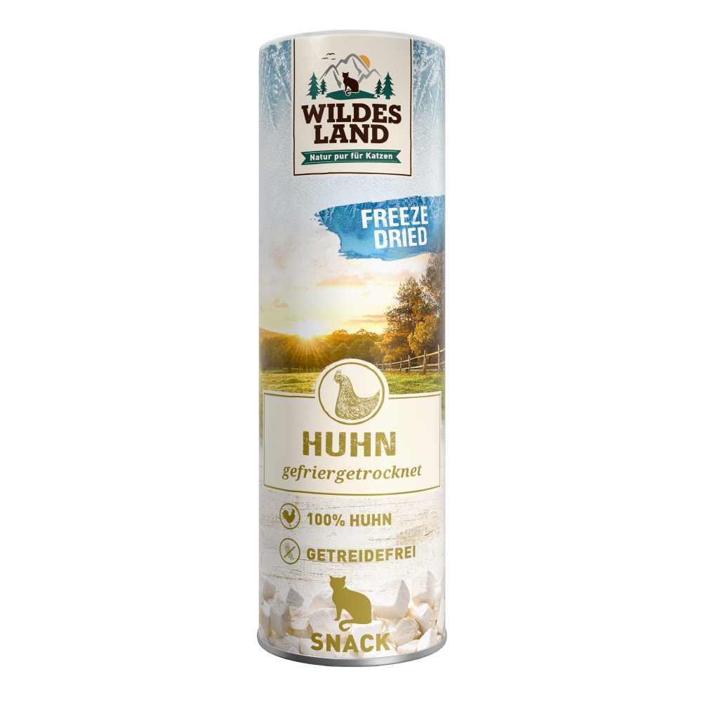 Wildes Land - FREEZE Dried Snack Huhn 100% frisches Huhn - Snack für Katzen