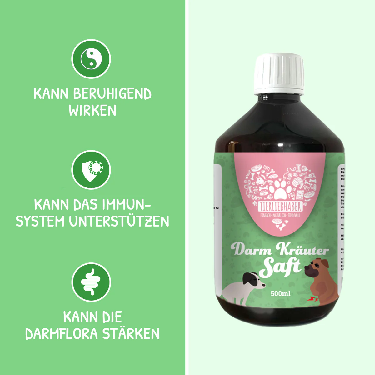 Tierliebhaber -Darmkräuter Saft für Hunde 500 ml