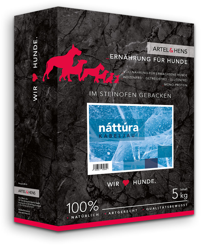 Náttúra - Kabeljau gebackenes Trockenfutter für Hunde