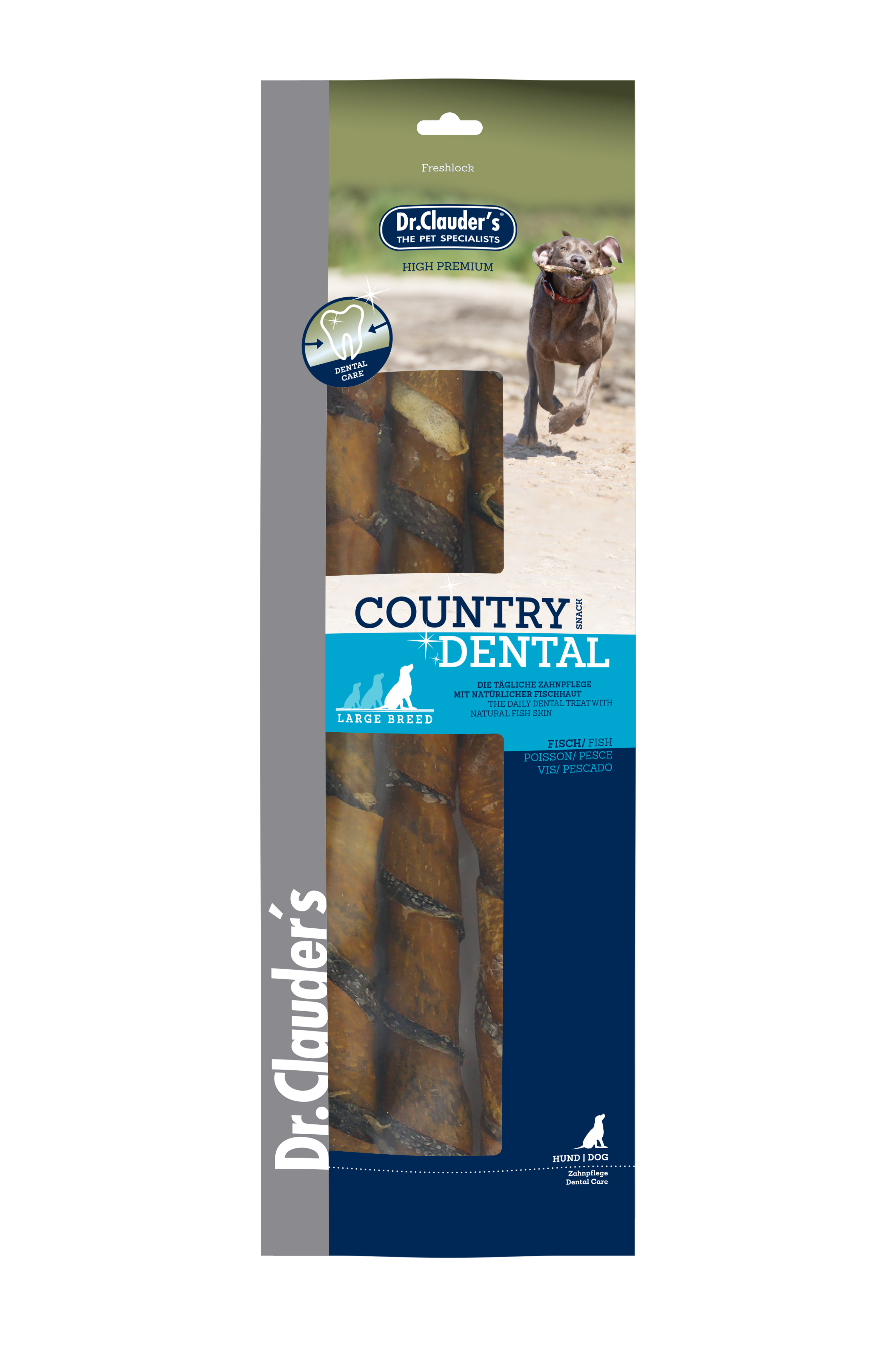 Dr.Clauder`s Snack Country Dental Fisch Breed für Hunde