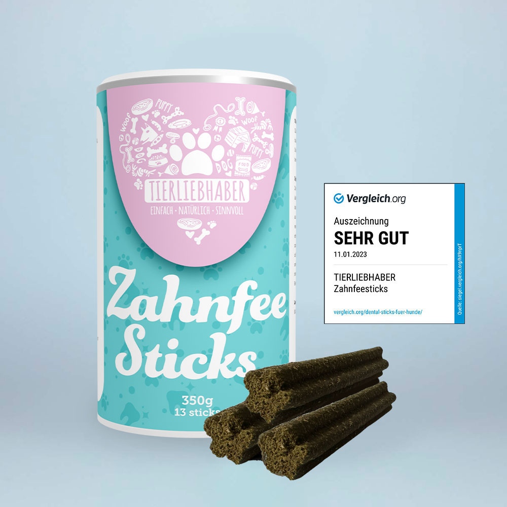 Tierliebhaber - Zahnfee Sticks Zahnpflege für Hunde 350g (13 Stück)