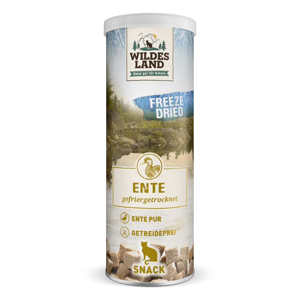 Wildes Land - FREEZE Dried Snack Ente - Snack für Katzen