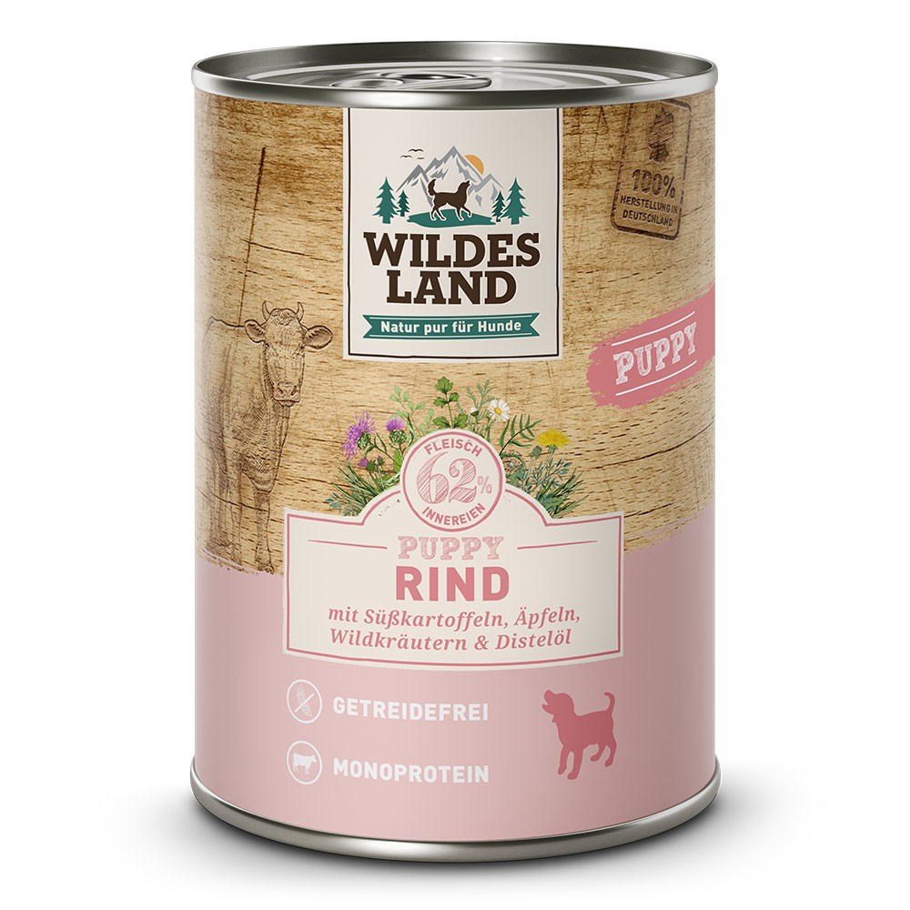 Wildes Land Classic Puppy - Welpenfutter Rind mit Süßkartoffeln