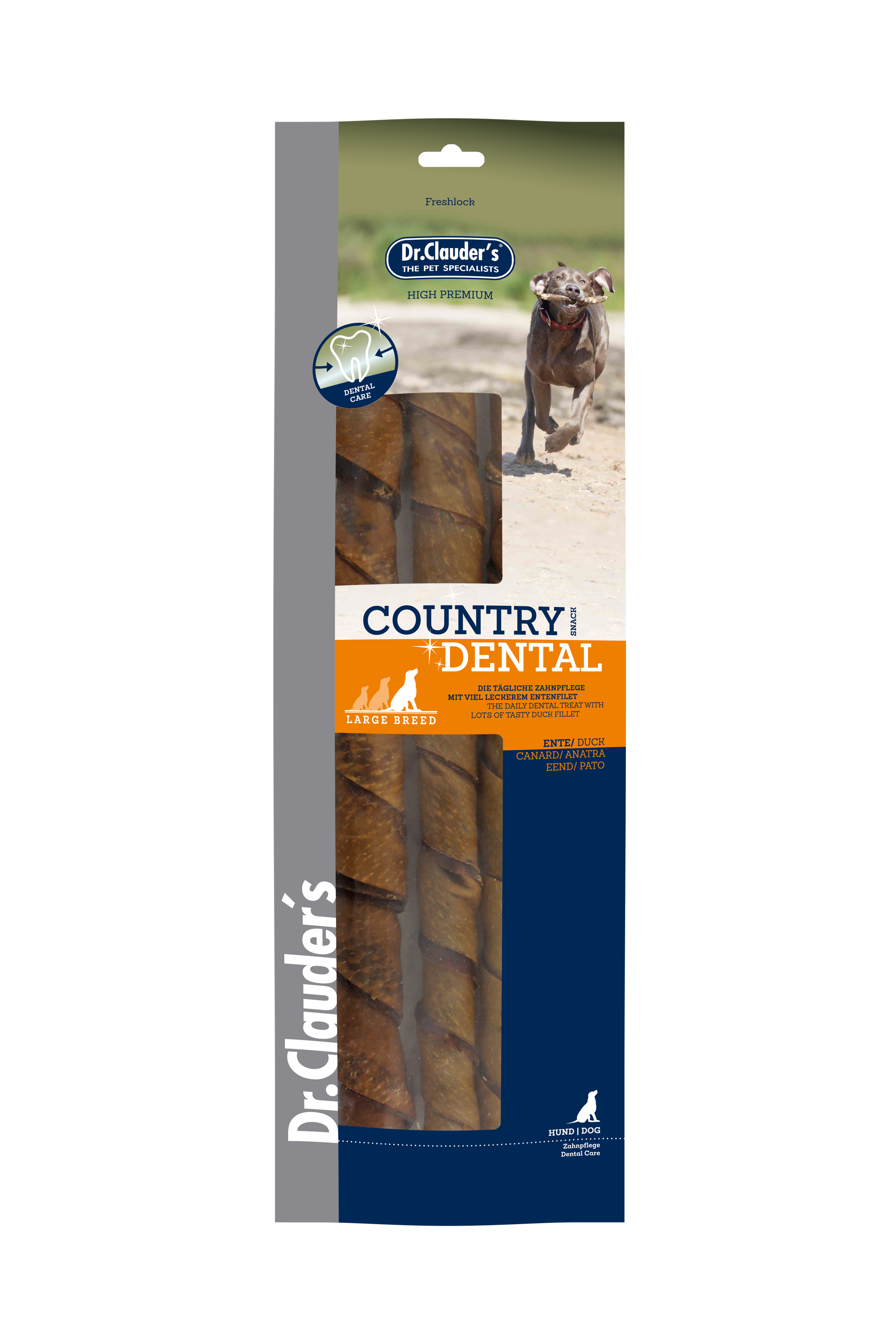 Dr.Clauder`s Snack Country Dental  Ente Breed für Hunde