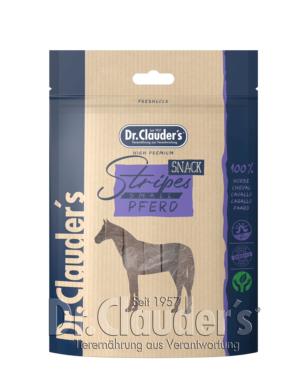 Dr.Clauder´s Stripes Small Pferd 80g für Hunde und Katzen