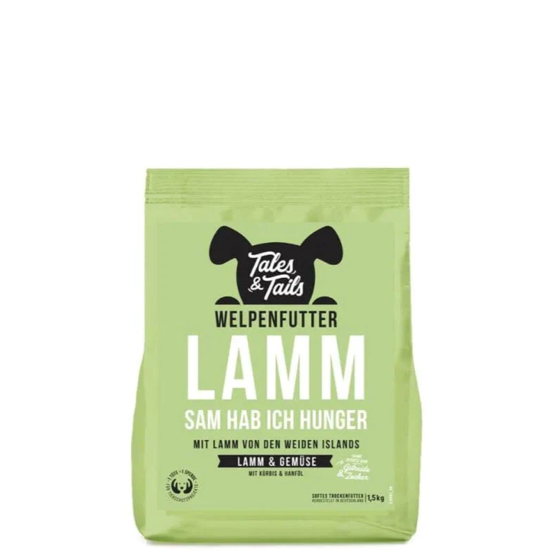 LammSam hab ich Hunger - Softes Trockenfutter für Welpen mit Lamm