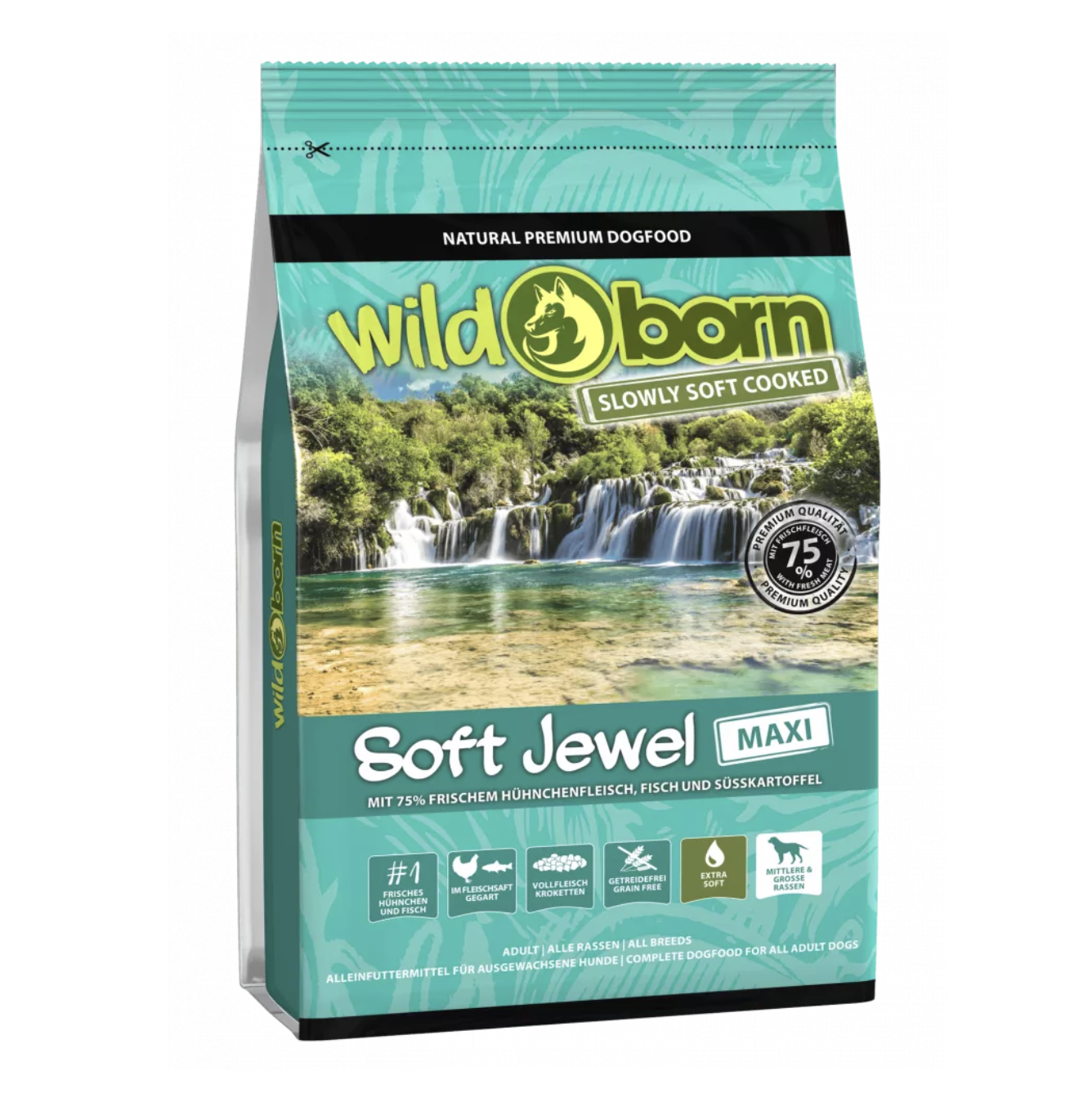 Wildborn Soft Jewel Maxi Softfutter für Hunde - Huhn und Fisch
