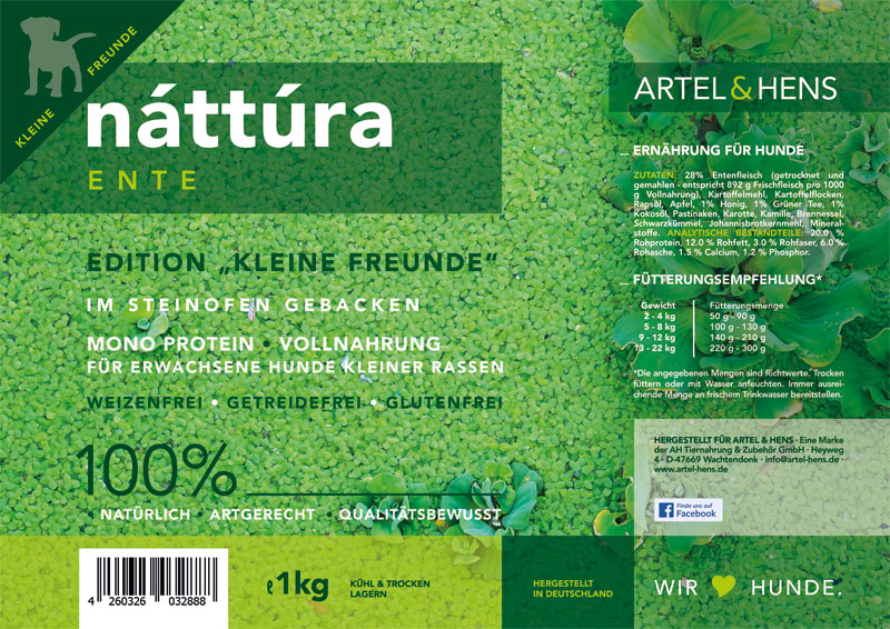 Náttúra - kleine Freunde Ente gebackenes Trockenfutter für Hunde