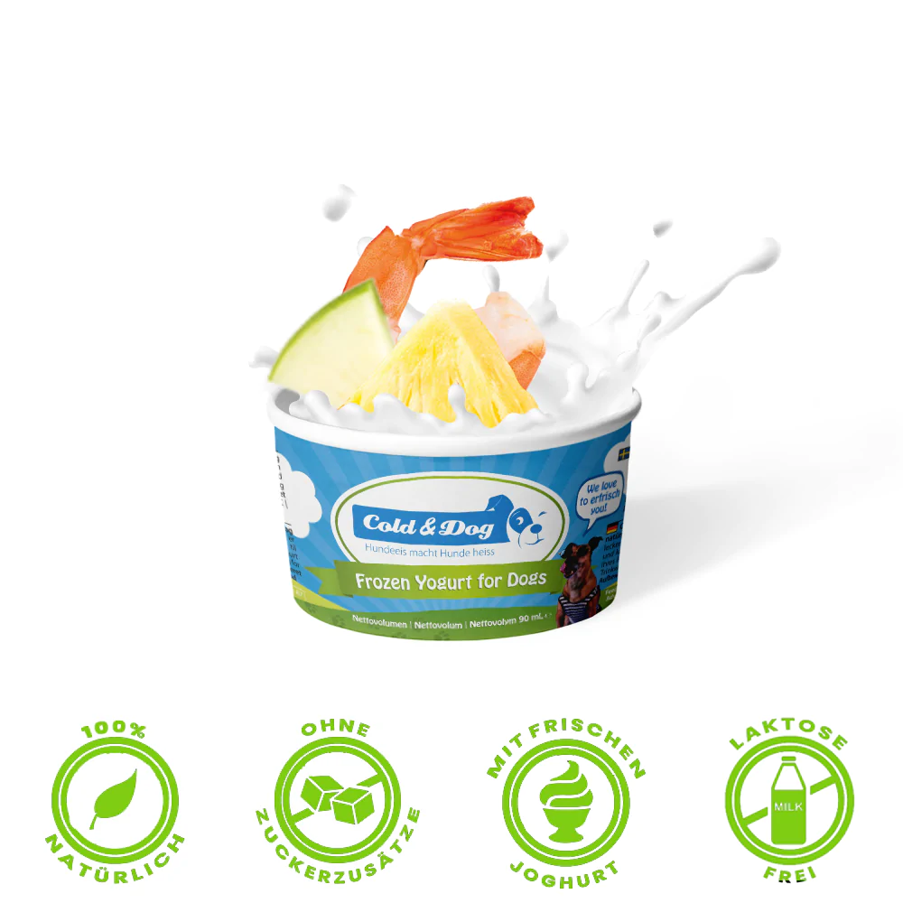 Cold&Dog Hundeeis -  Der tropische Shrimpcocktail mit Ananas 90ml