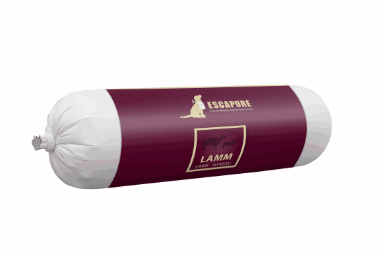 ESCAPURE Hundewurst Lamm - Monoprotein-Nassfutter für Hunde - 98% frisches Lamm