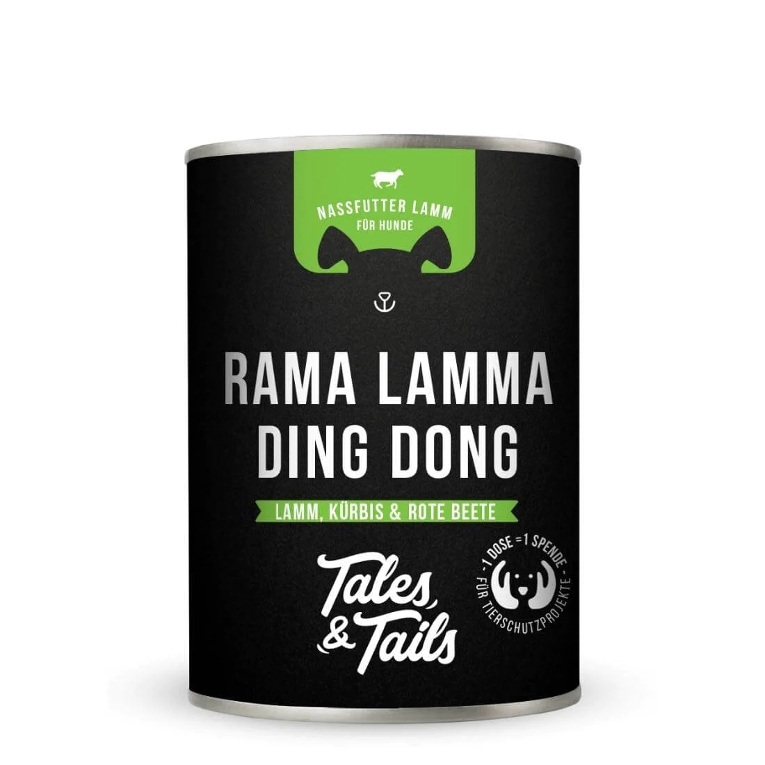 Tales&Tails Rama Lamma Ding Dong - Nassfutter Lamm für Hunde 400g