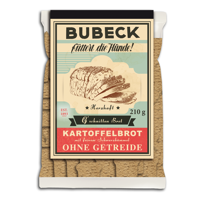 Bubeck Hundekuchen G`Schnitten Brot, 210g