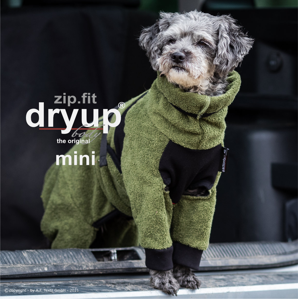 DRYUP BODY ZIP.FIT "MINI" Bademantel für Hunde