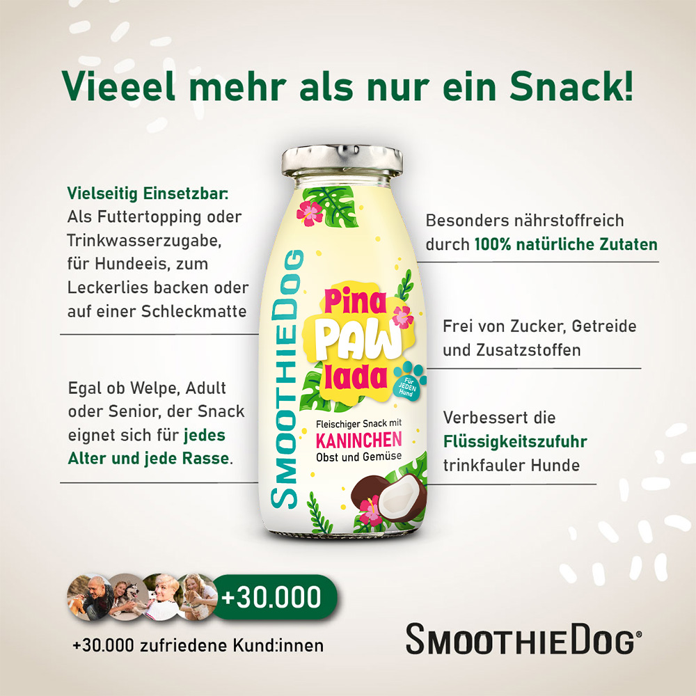 SmoothieDog - Sommer Edition "PinaPawLada" Hunde Smoothie Kaninchen