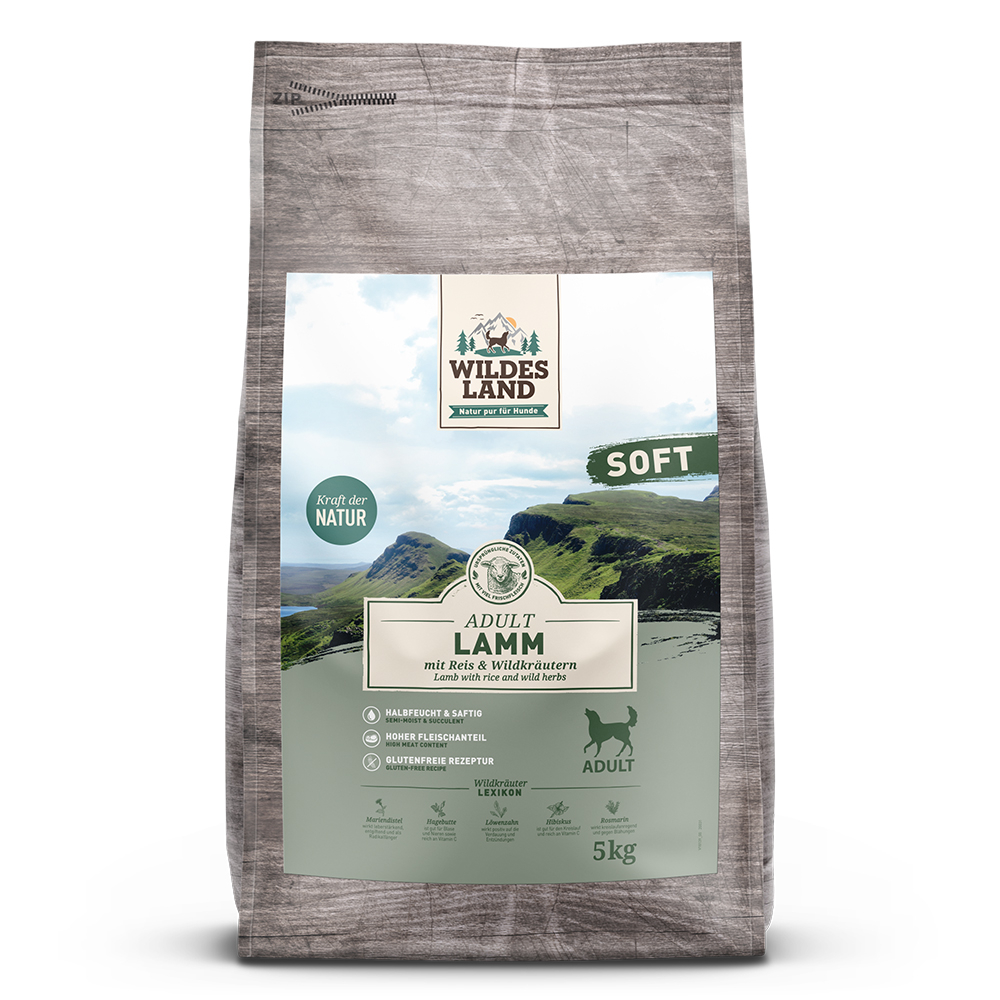 Soft Lamm mit Reis & Wildkräutern Softfutter für Hunde