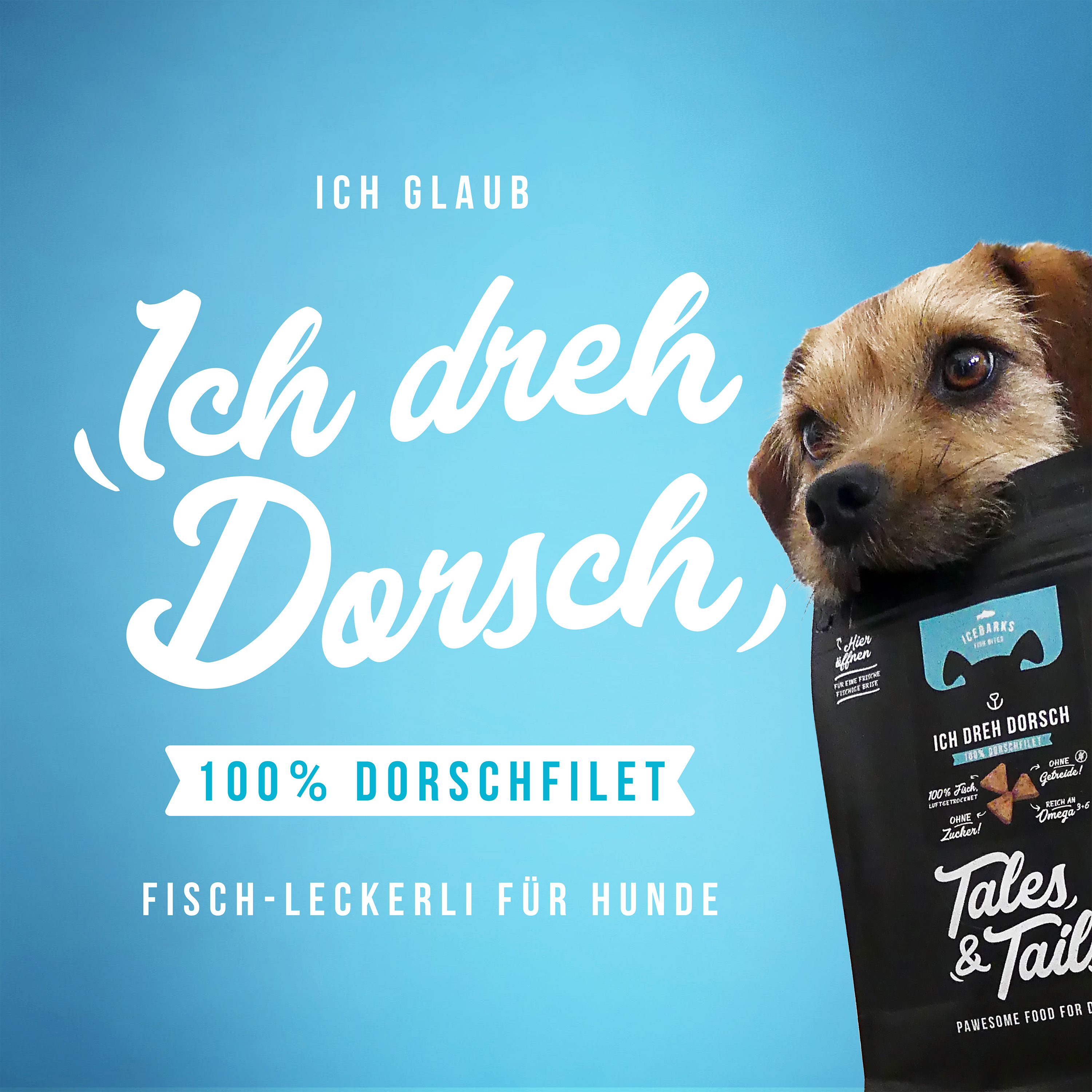 "Ich dreh Dorsch" - Fischleckerli Dorsch für Hunde