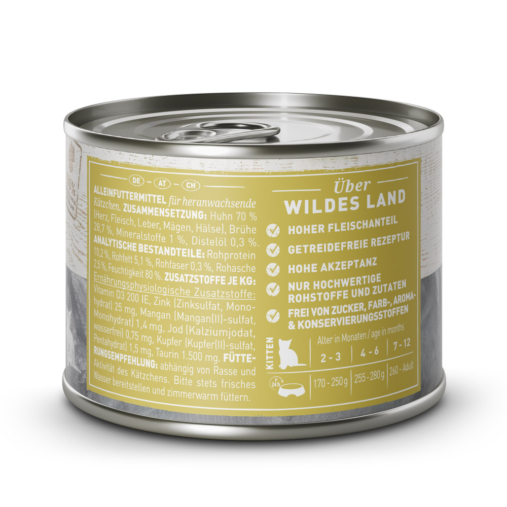 Huhn pur mit Distelöl für Katzen