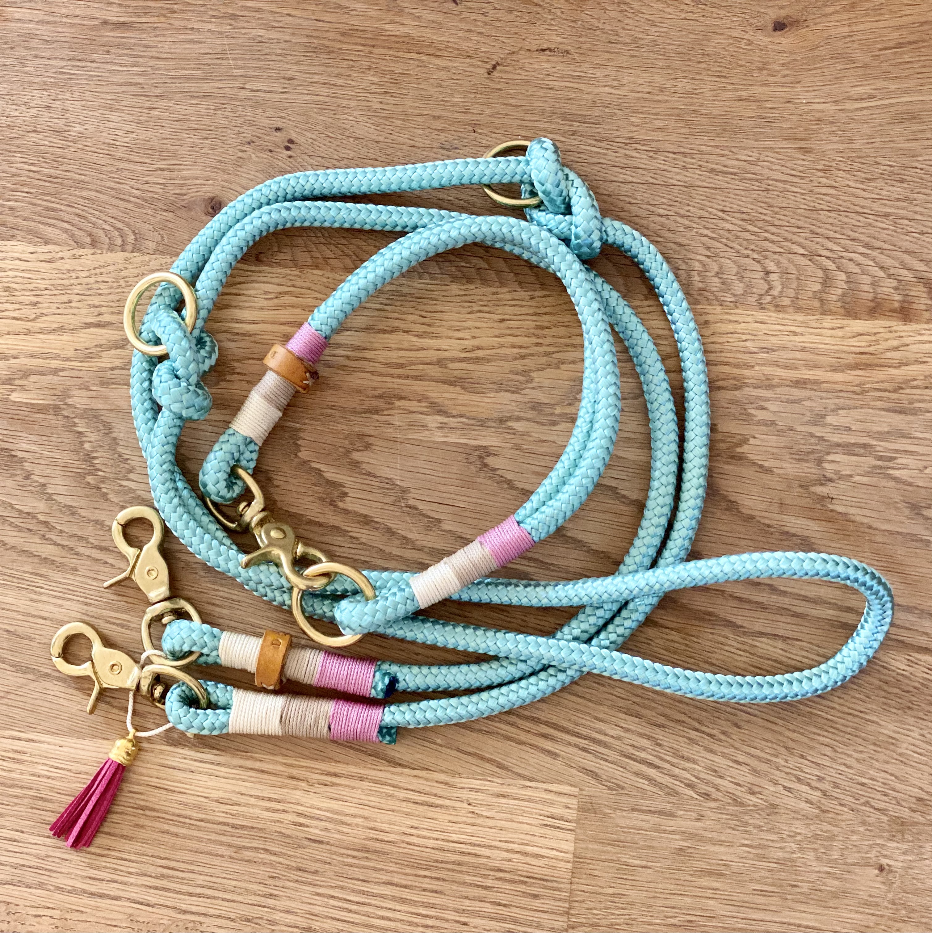Tau-Leinenset  "Seagrass" mit passendem Halsband für Hunde