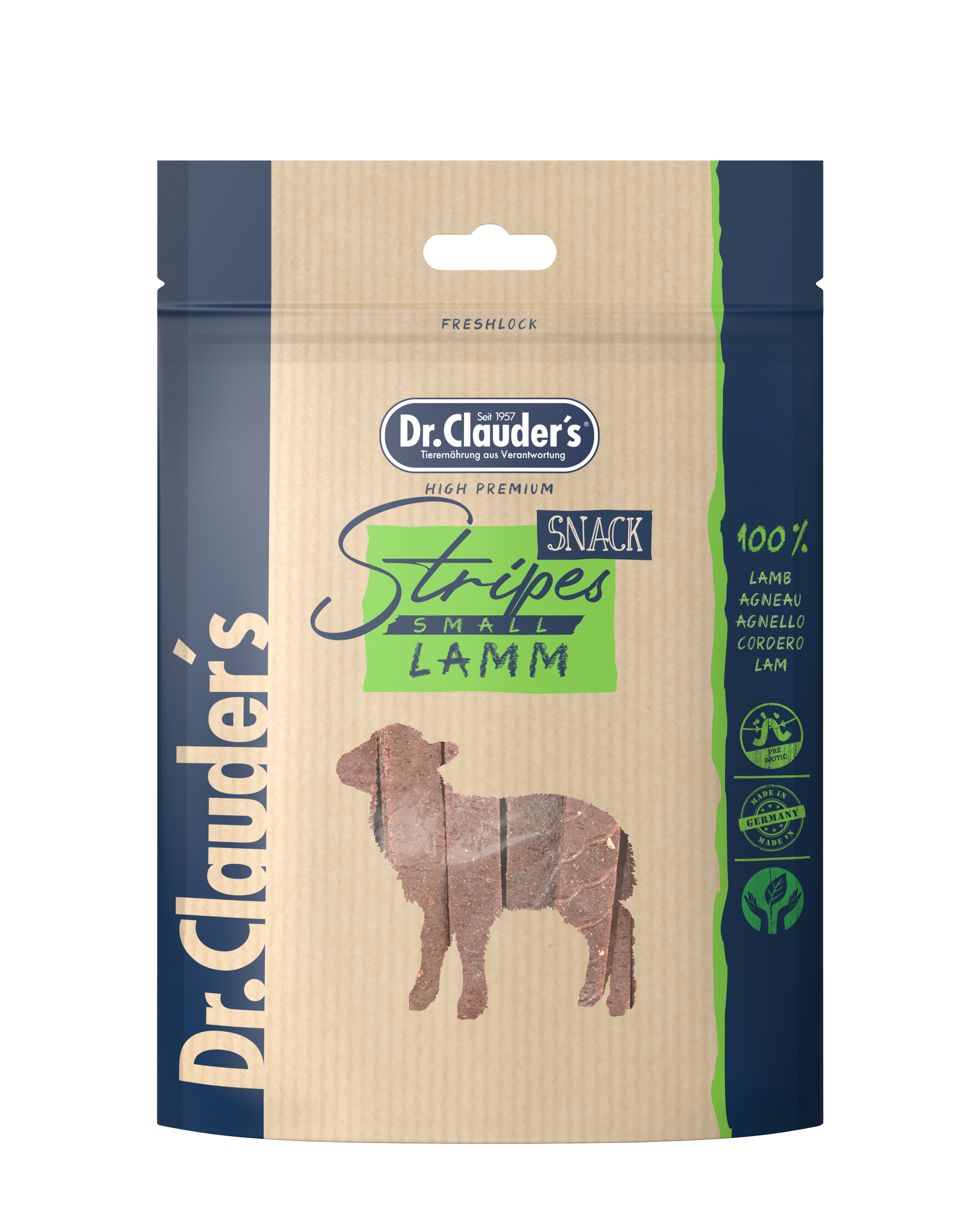 Dr.Clauder´s Stripes Snack Lamm 80g für Hunde und Katzen