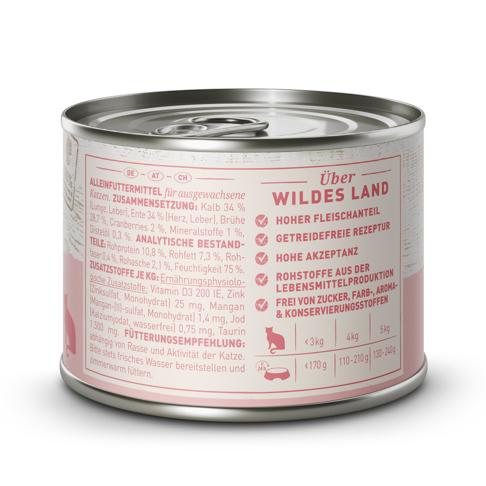 Kalb & Ente mit Cranberries und Distelöl