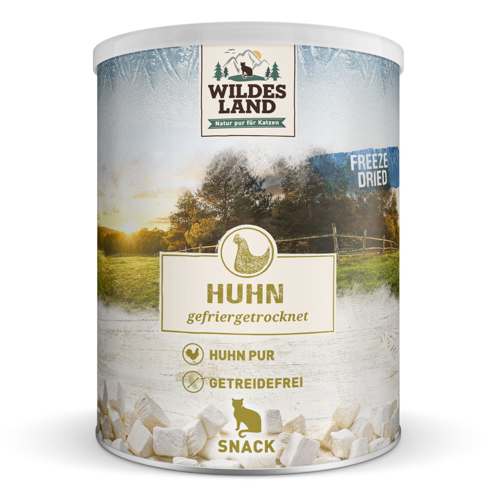 Wildes Land - FREEZE Dried Snack Huhn 100% frisches Huhn - Snack für Katzen