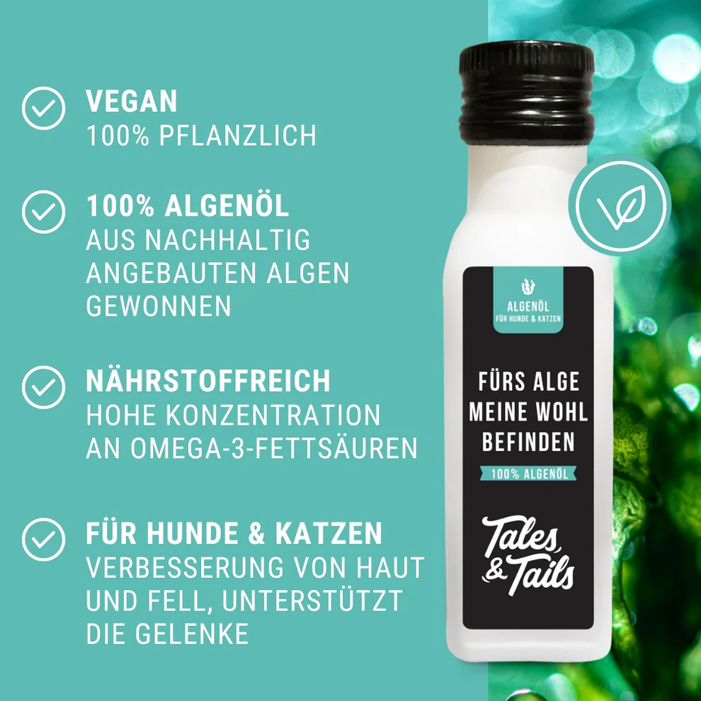 Tails&Tales Fürs ALGEmeine Wohlbefinden  - Algenöl mit Omega 3 für Hunde