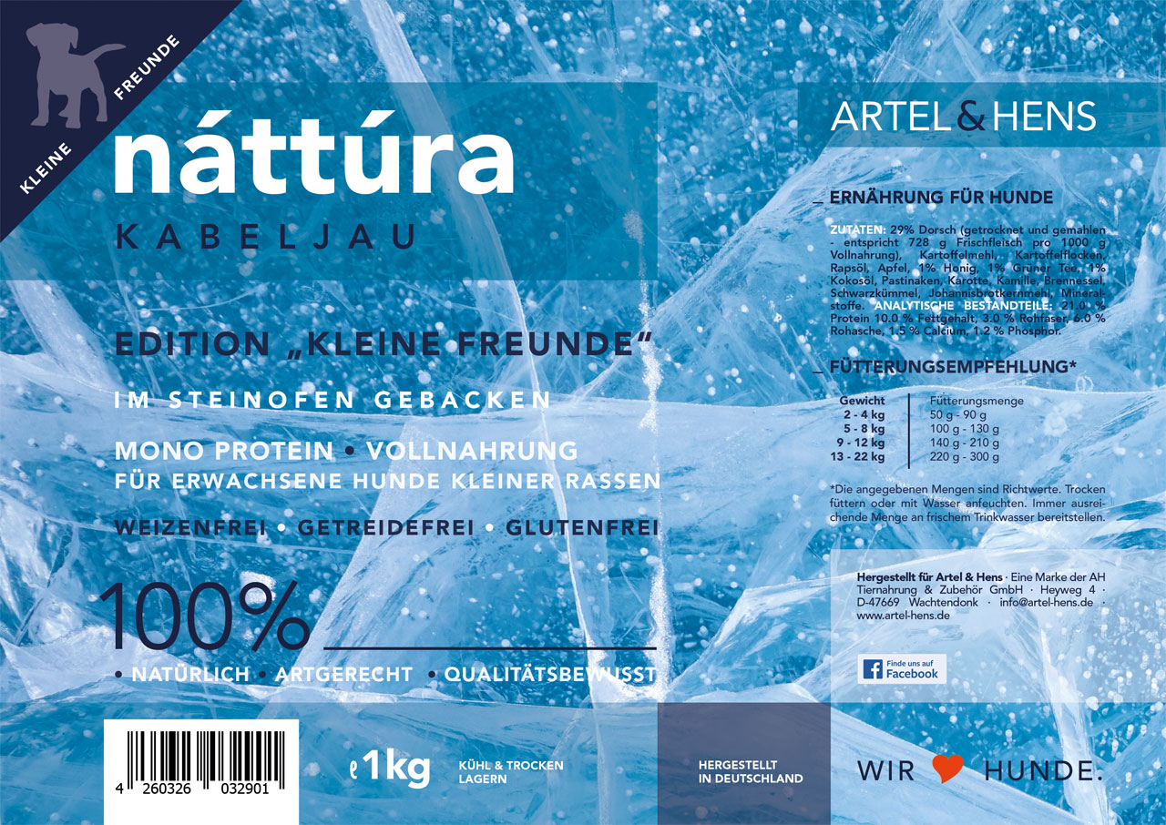 Náttúra - kleine Freunde Kabeljau gebackenes Trockenfutter für Hunde