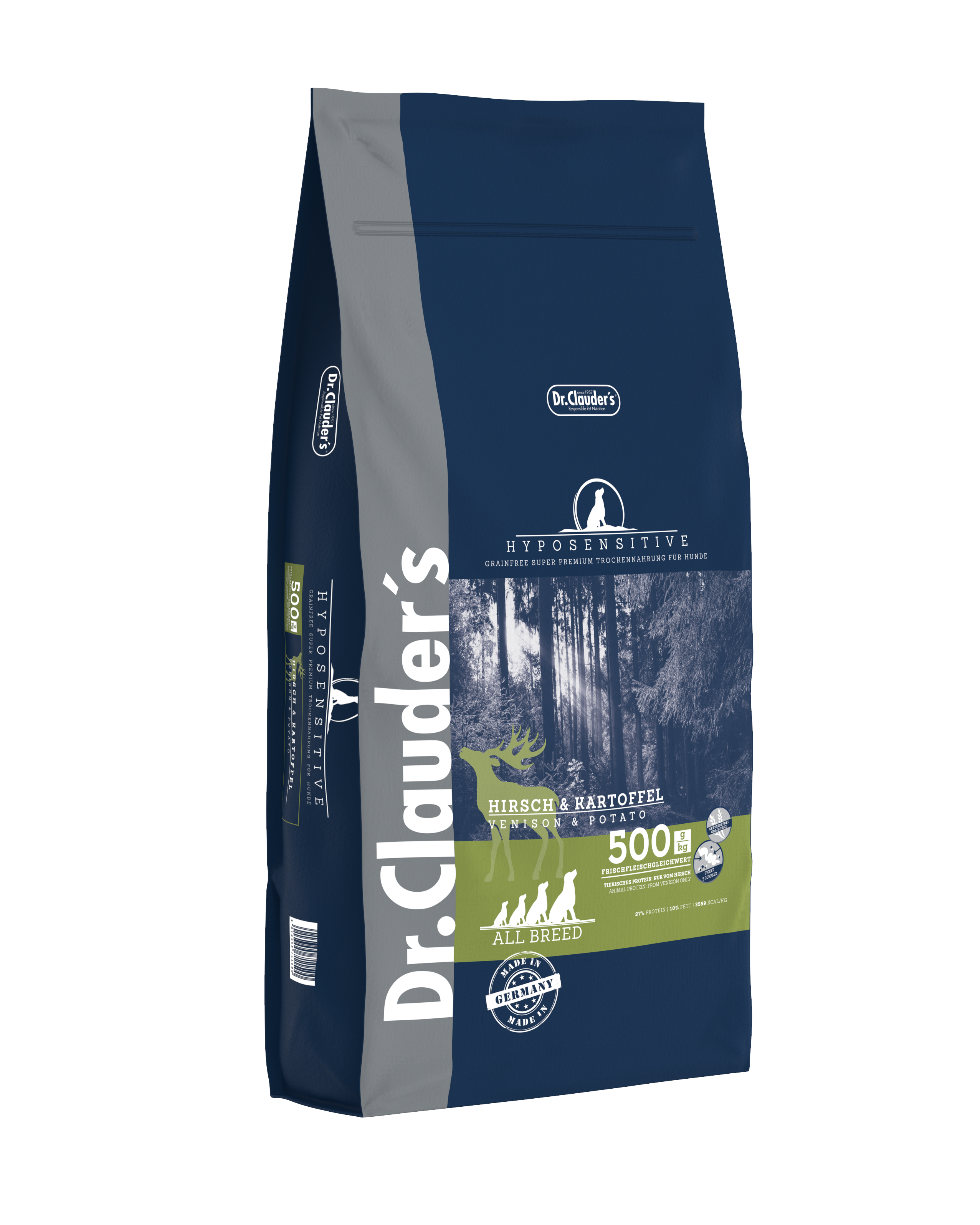 Dr.Clauder`s  Hyposensitive Trockenfutter für Hunde Hirsch & Kartoffel