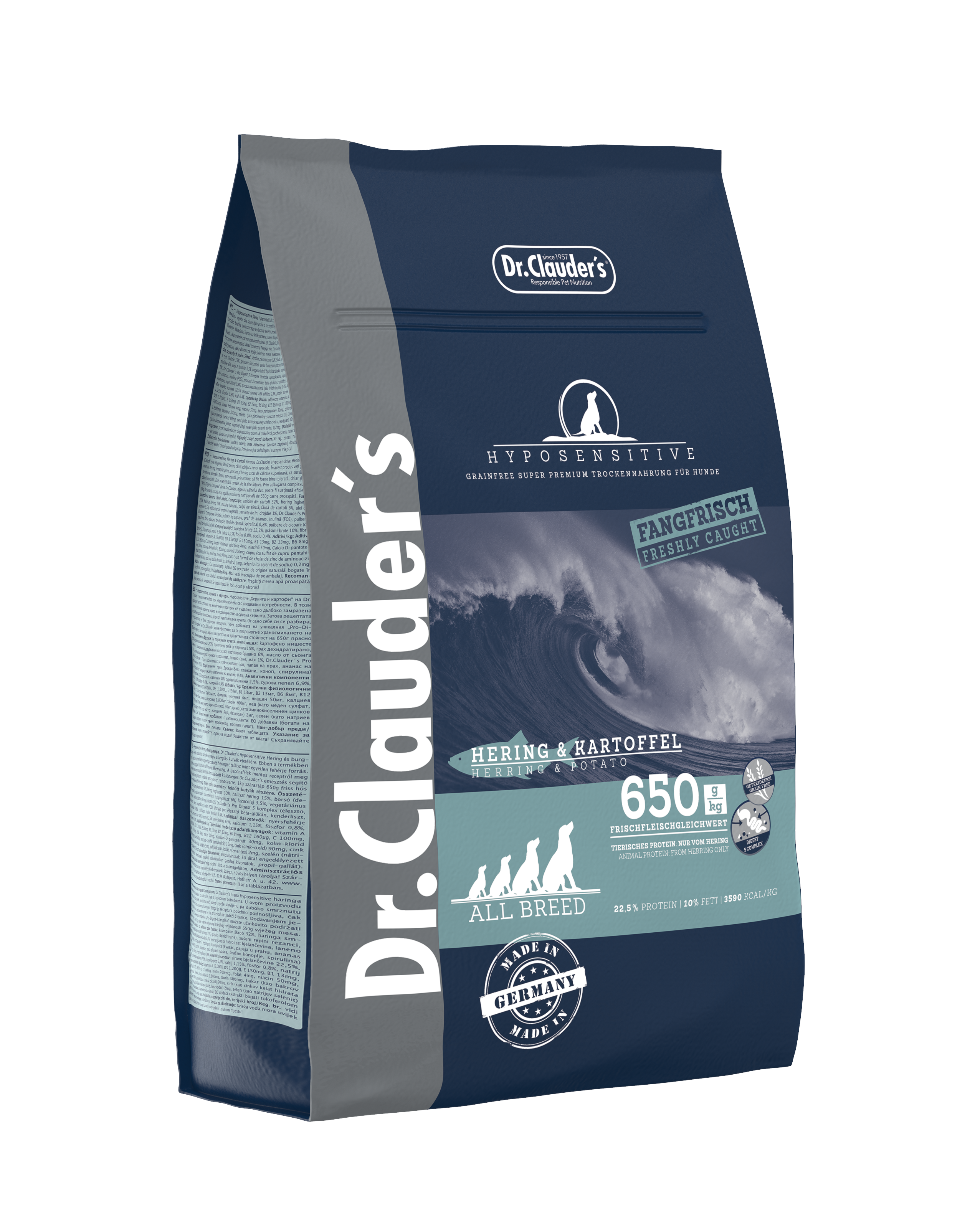 Dr.Clauder`s Hyposensitive Hering & Kartoffel für Hunde