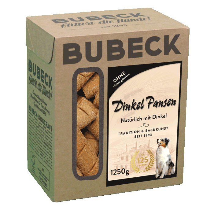 Bubeck - Hundekuchen - DinkelPansenbrot - weizenfrei
