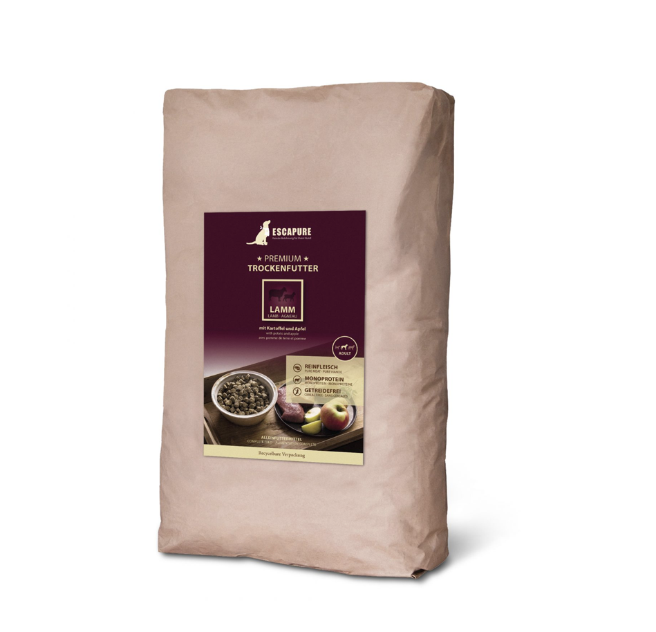 ESCAPURE Lamm - für Hunde Gebackenes Premium Trockenfutter