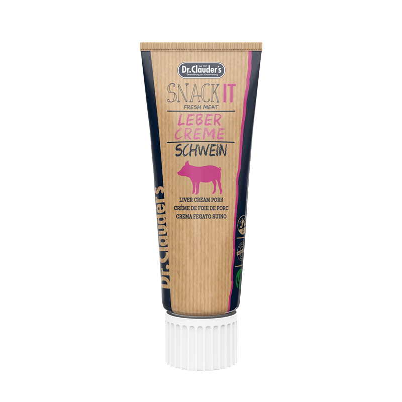 Dr.Clauder`s Snack IT Leber Creme Schwein für Hunde und Katzen