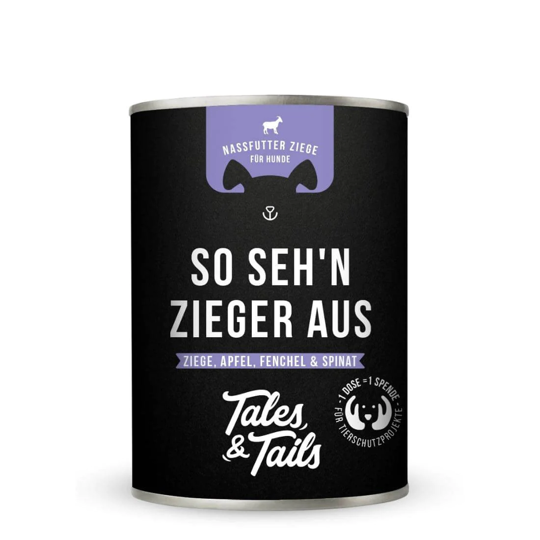 Tales&Tails So sehen Zieger aus - Nassfutter für Hunde Ziegenfleisch 400g