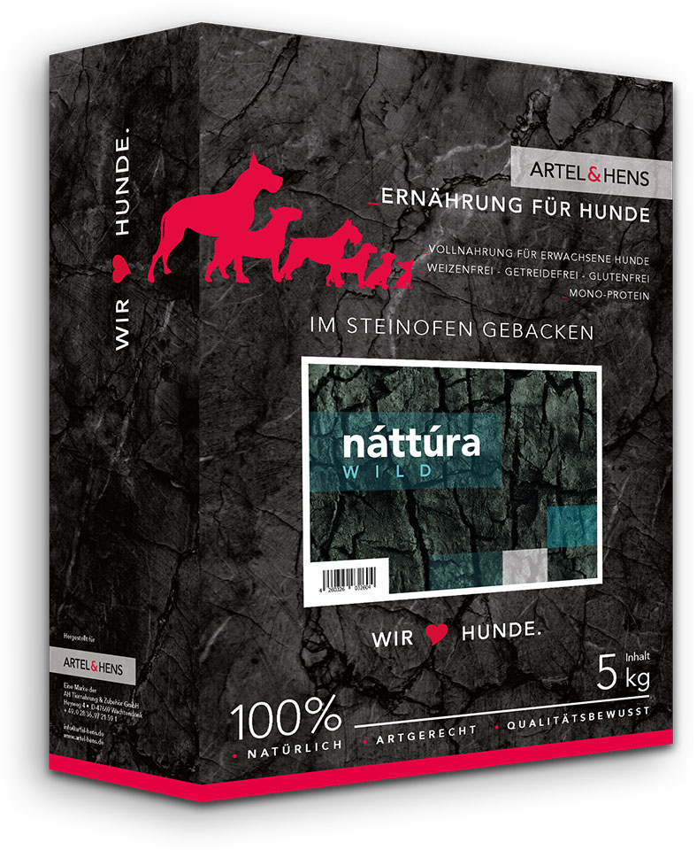 Náttúra - Wild gebackenes Trockenfutter für Hunde