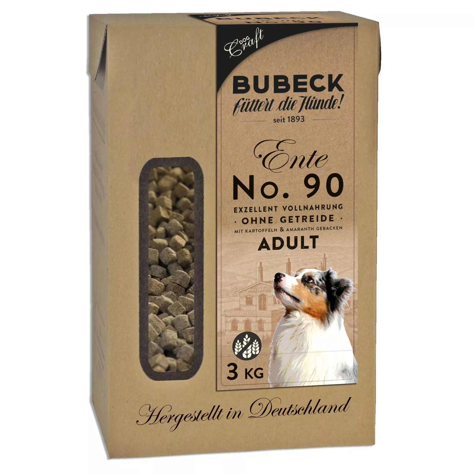 BUBECK - Ente No. 90  gebackenes Trockenfutter für Hunde