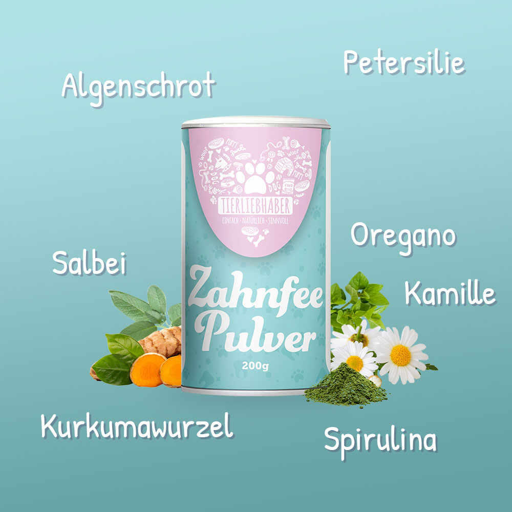 Tierliebhaber - Zahnfee Pulver für Hunde 200g